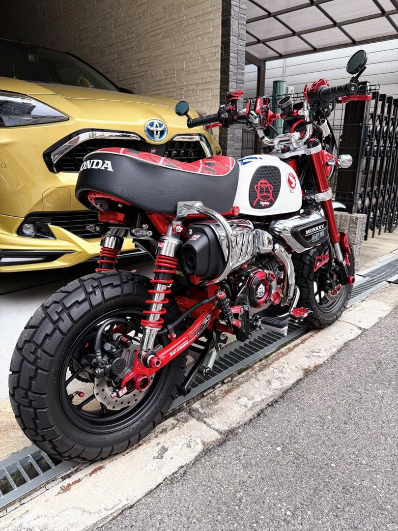 モンキー125ラージリアキャリアクロムメッキ純正サイドバッグキャリア