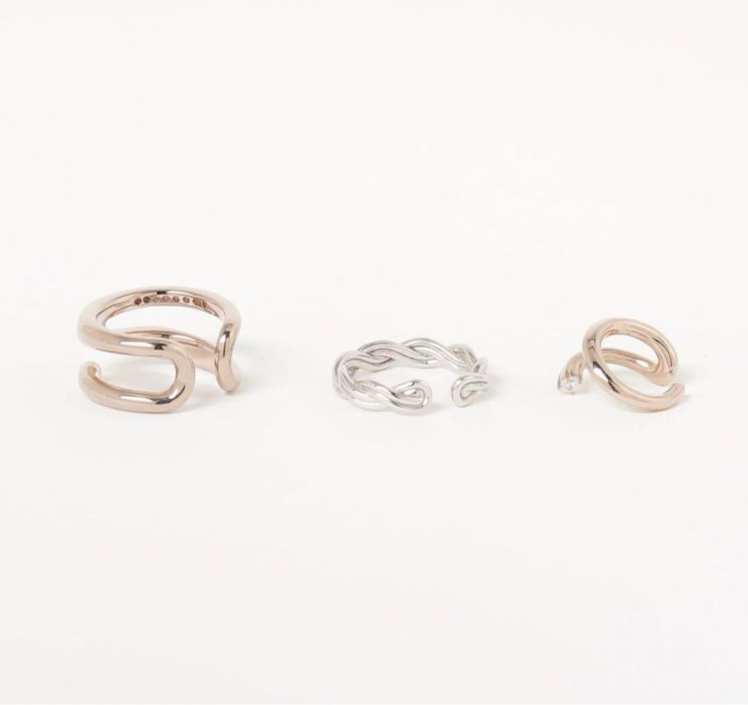 パール＆ビジュー リングカフ/ピークカフ セット　ete