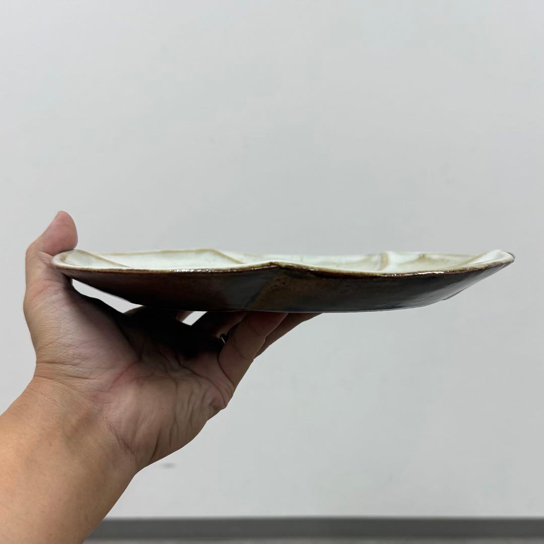 SNT1165 久田宗也 尋牛斎書付 膳所焼 練梅菓子器 菓子皿