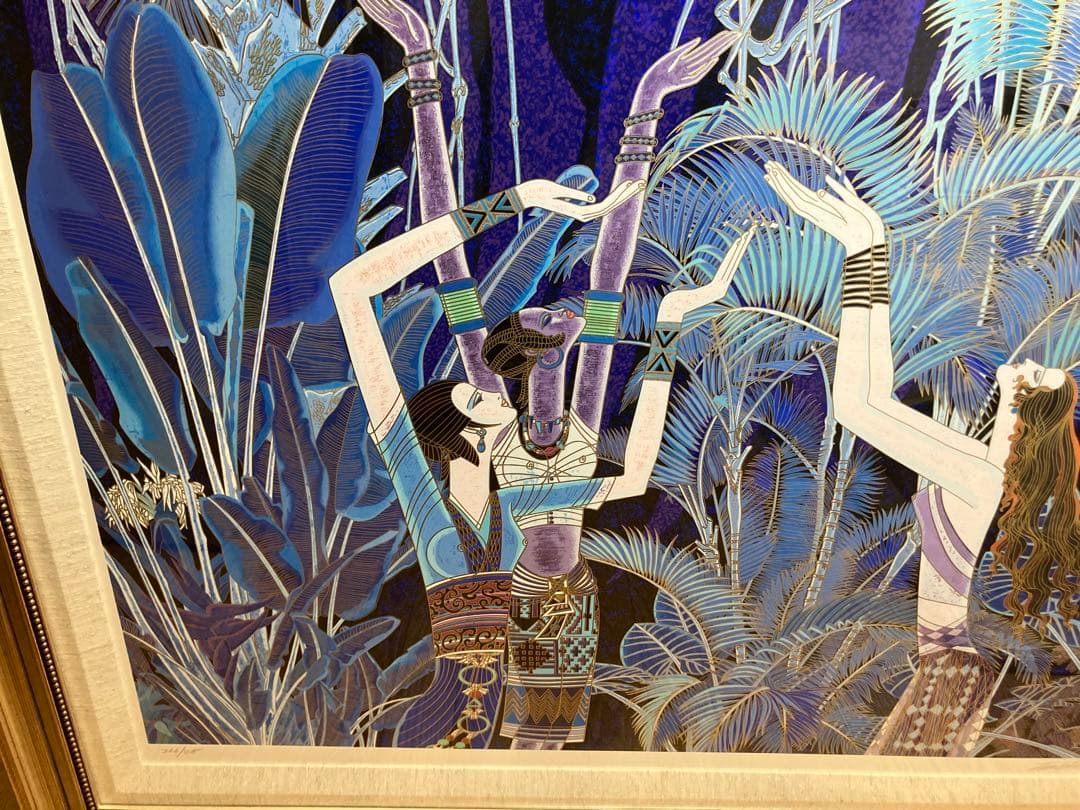 「人と自然」　ティン＝シャオ＝クァン（丁紹光）　シルクスクリーン