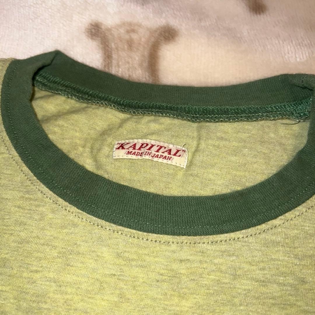 レア物】Kapital 天竺リンガーTシャツ
