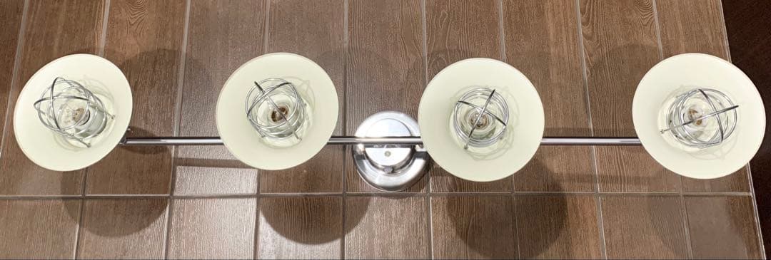 美品 キシマ アンプール 4灯 シーリング ライト アンティーク調 シルバー