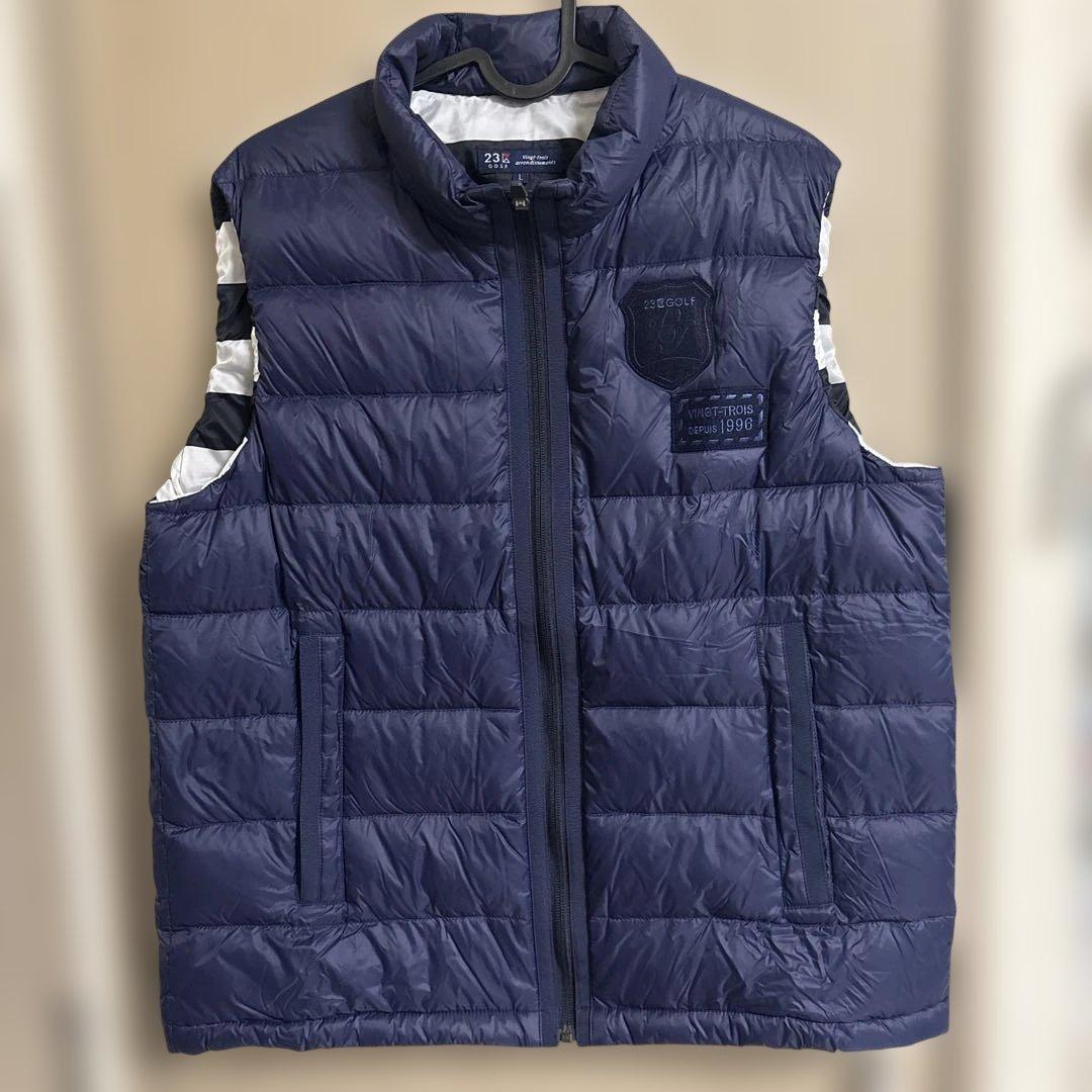 美品❤️ダウンベスト 23区ゴルフ メンズ ネイビー L - メルカリ