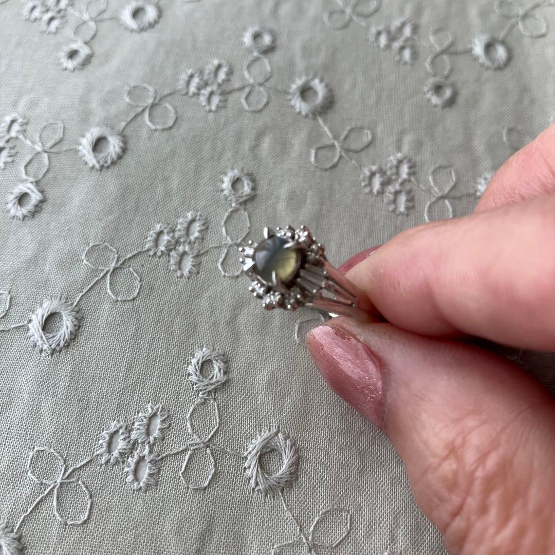 ♡*り様 天然　クリソベリル　キャッツアイ指輪