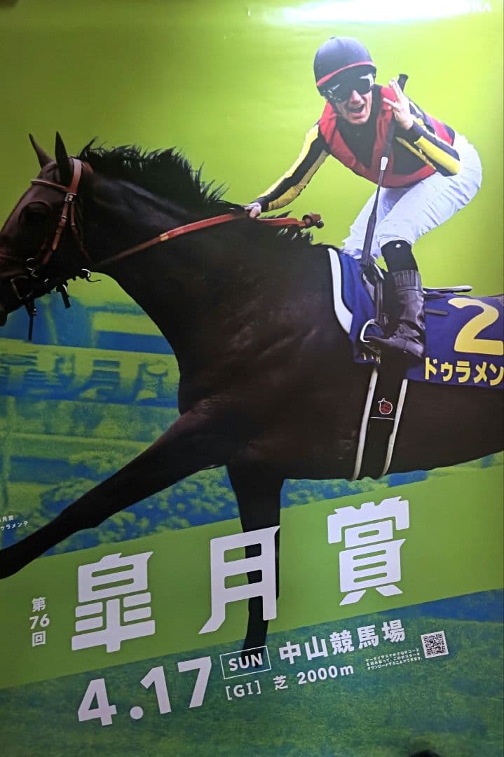 競馬 ポスター ドゥラメンテ 新品，得価 ドゥラメンテ JRA第76回皐月賞ポスター