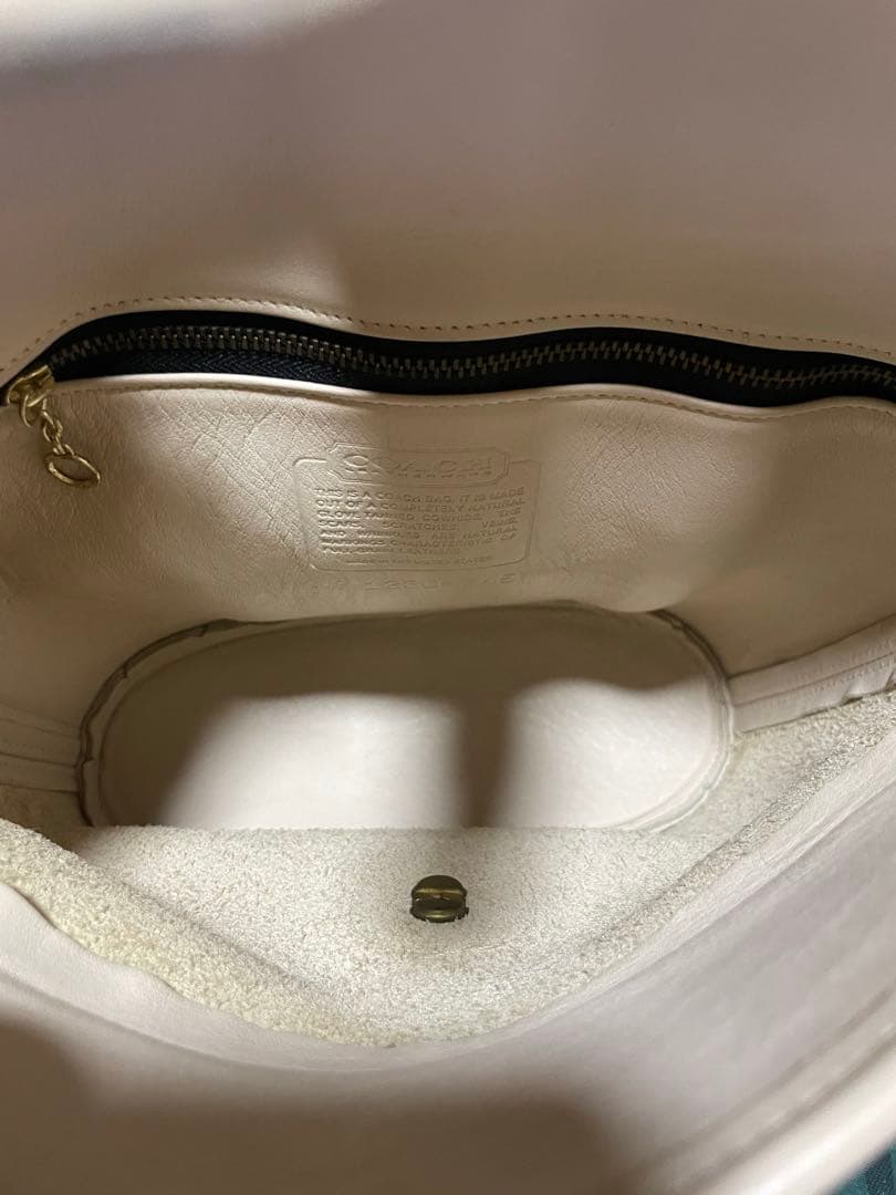 【最最安値】希少品　1990s COACH オフホワイト ショルダーバッグ