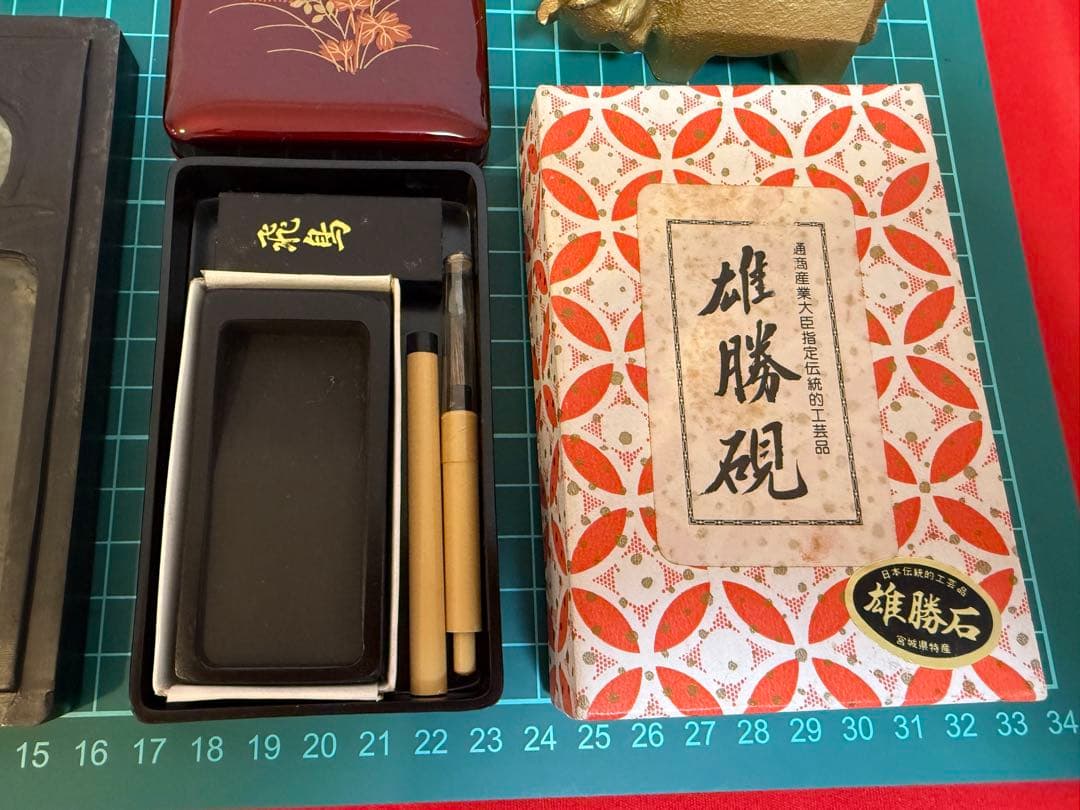 ミニ硯 雄勝硯 寺山寒 中国工芸品 豆 文鎮 書道 まとめて - メルカリ