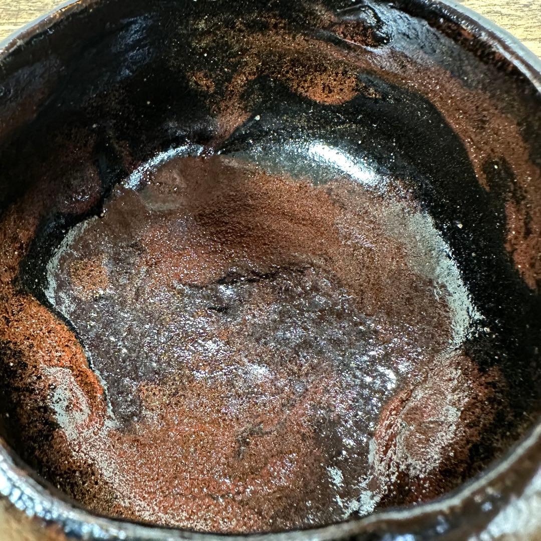 a738 送料込 光悦写紙屋茶盌 三代 昭楽造 在銘 四方桟