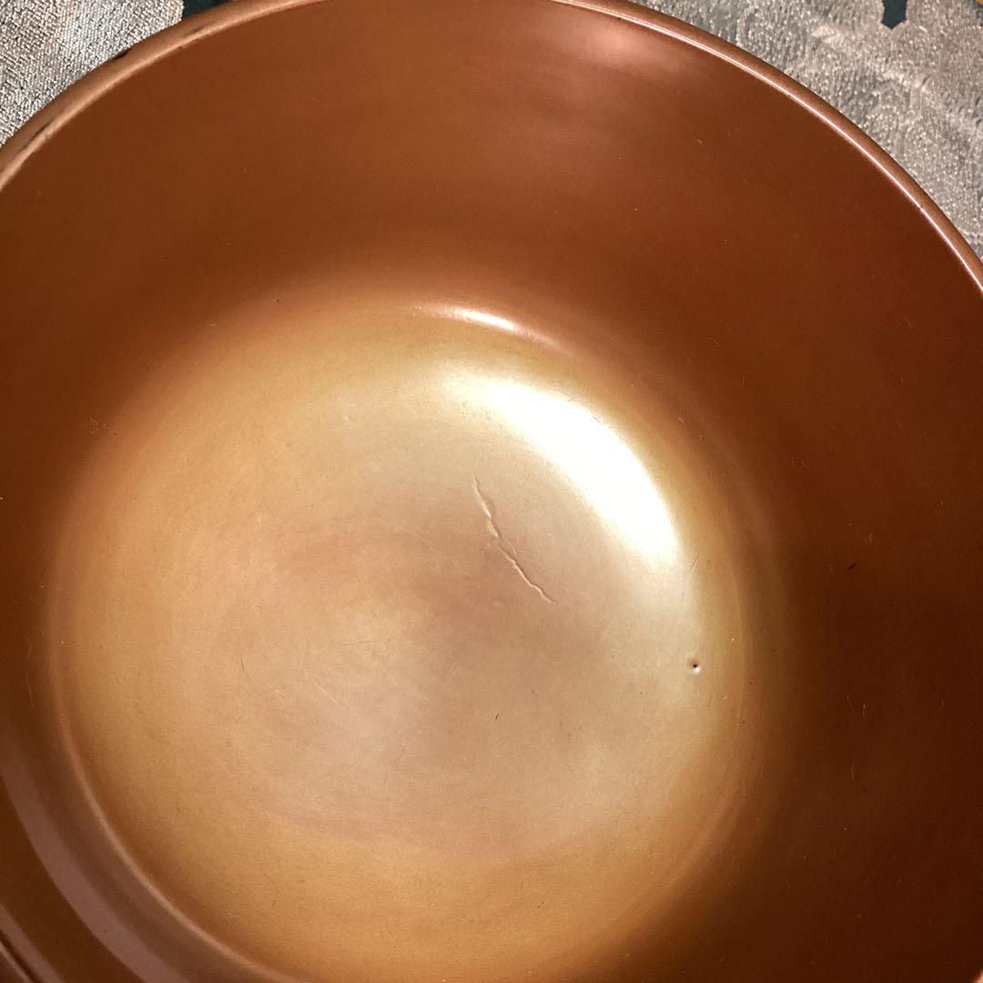 A913 木製輪島塗 枝垂桜蒔絵 時代物 盃洗 1対 （合わせ箱付）