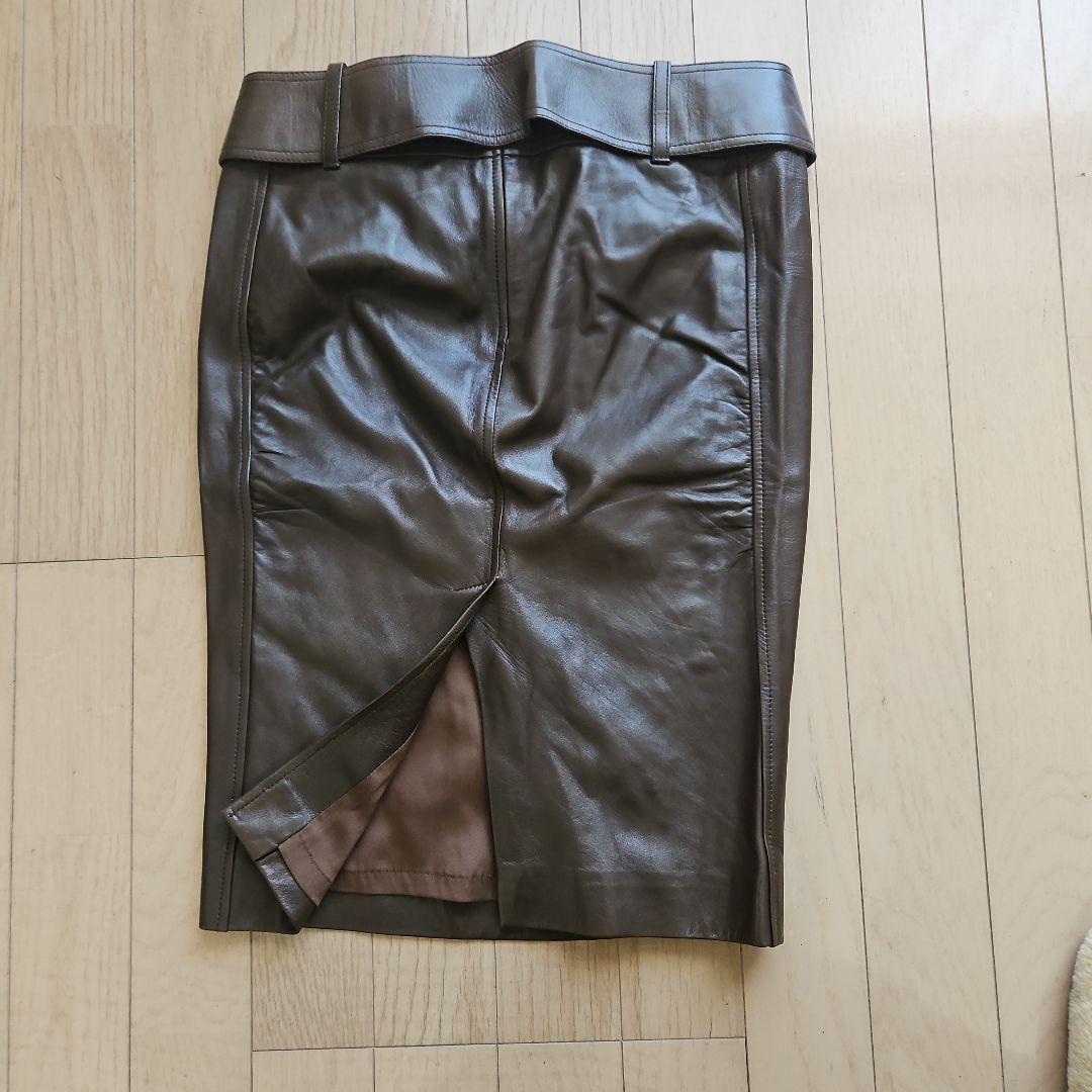 GUCCIレザースカート
