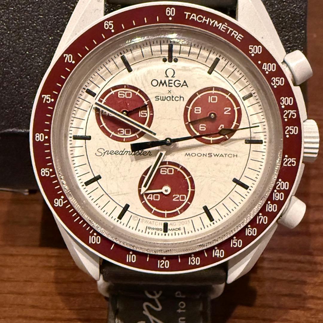 北*誉様 【中古】OMEGA オメガ Swatch MISSION TO PLU