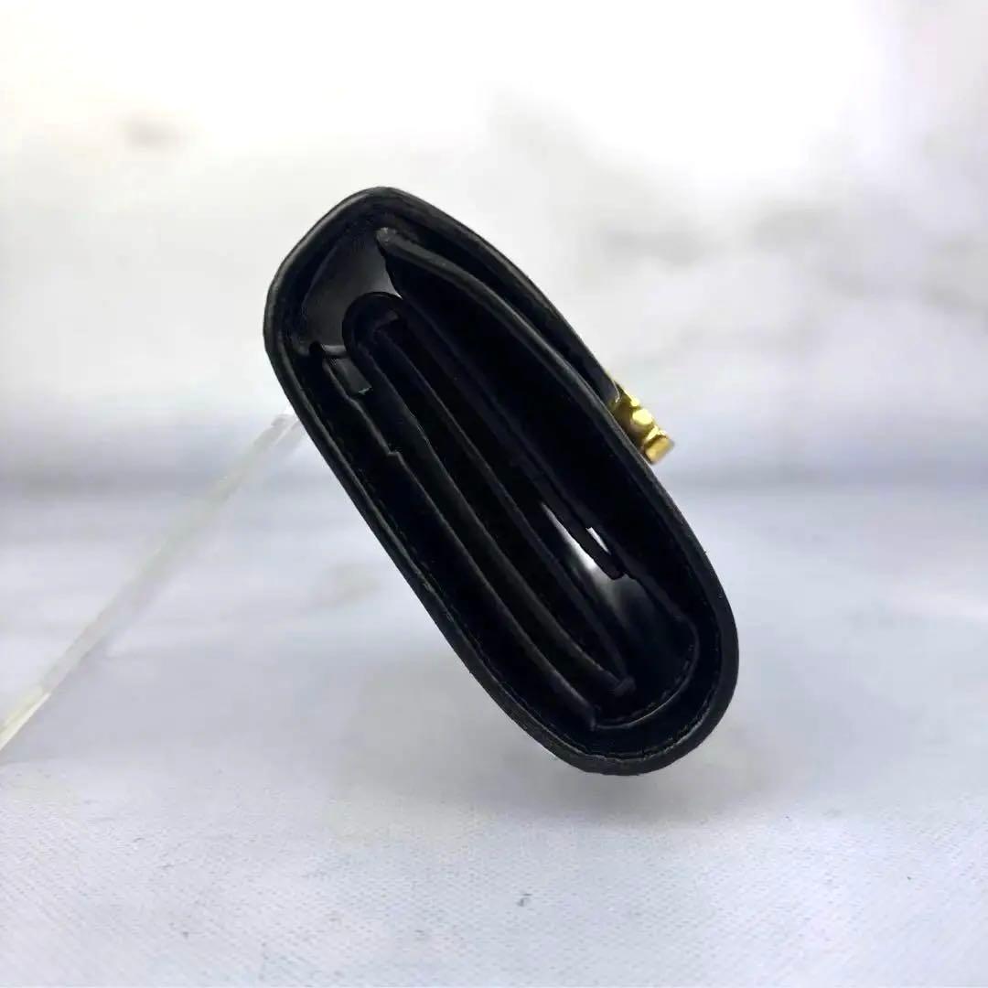 【極美品】 正規品✨ CELINE スモール フラップウォレット トリオンフ 黒