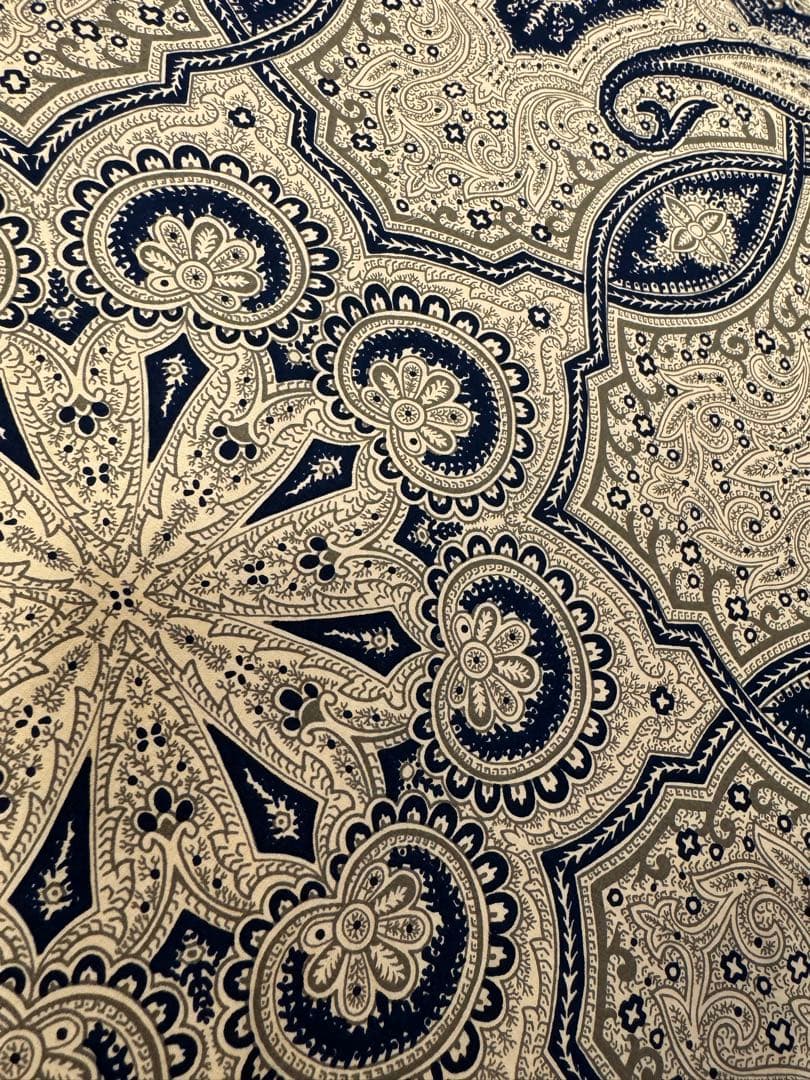 新品未使用 a.presse ペイズリー柄バンダナ スカーフ ハンカチ ネイビー