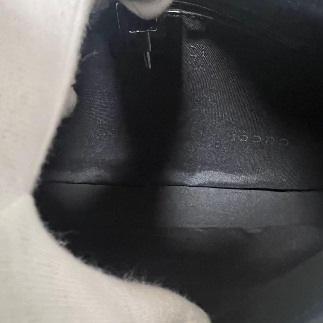 極美品✨グッチ ジャッキー ワンショルダーバッグ GGナイロン ブラック レザー