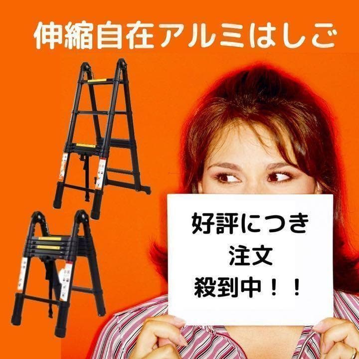 はしご 伸縮 3.8m 多機能 折りたたみ 脚立兼用 耐荷重150kg 458