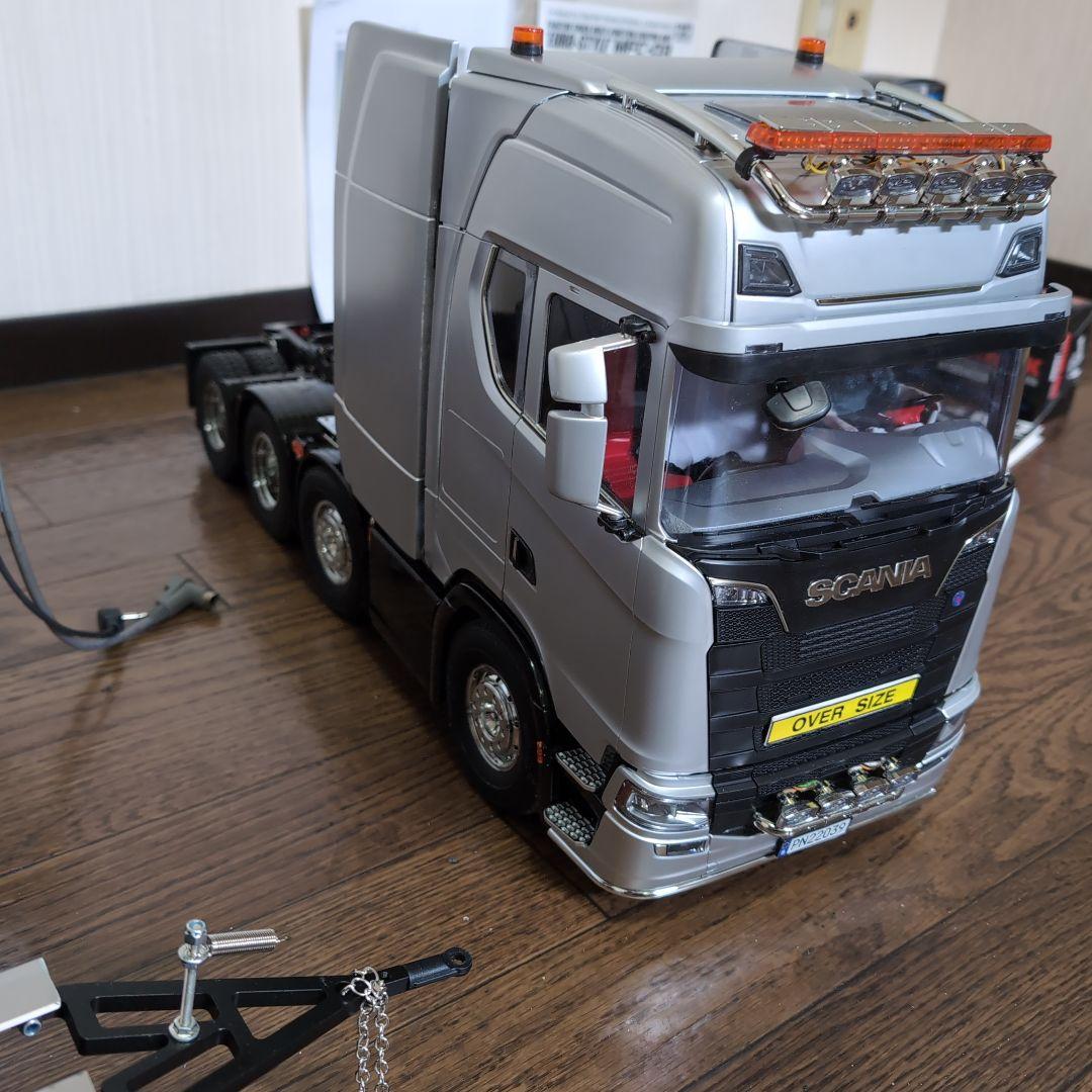 タミヤ1/14スカニアSキャブサス+リーフサス8X4/4ダブルストレーラー
