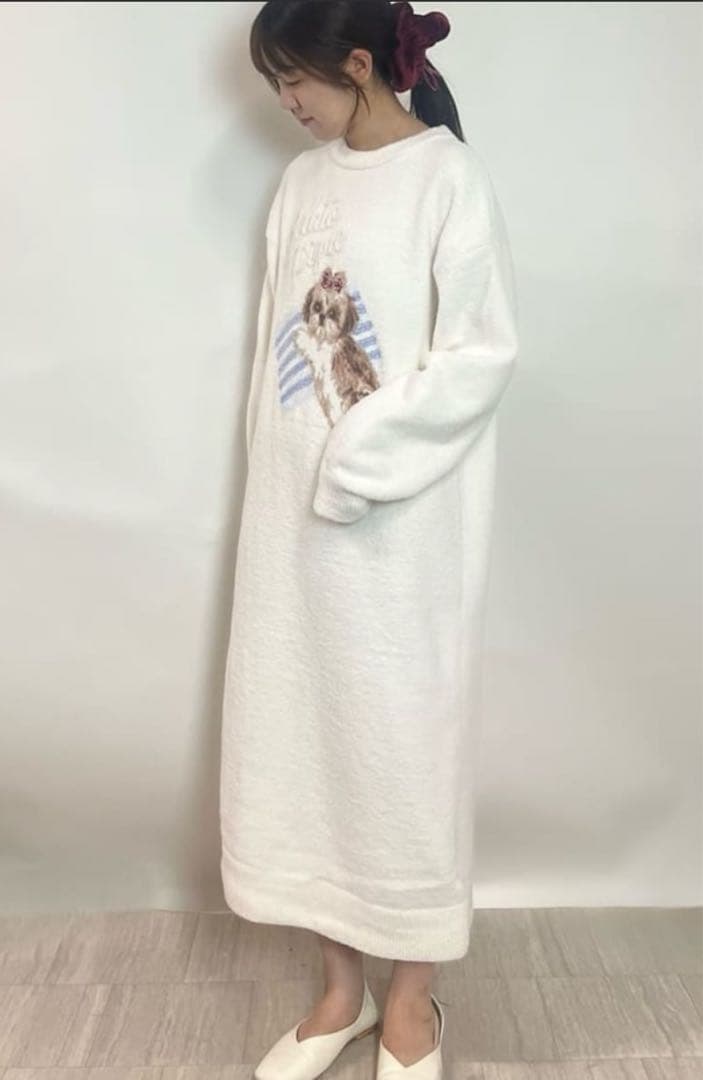 【新品未使用】ジェラートピケ　シーズージャガードワンピース