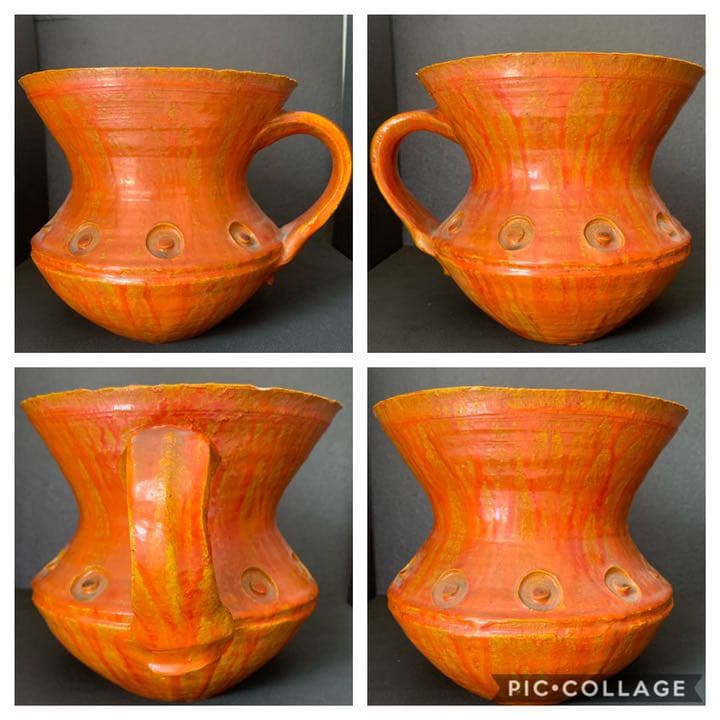 現代陶芸 京都美術文化大賞 文化功労者 藤平 伸 朱紅花器 清水焼