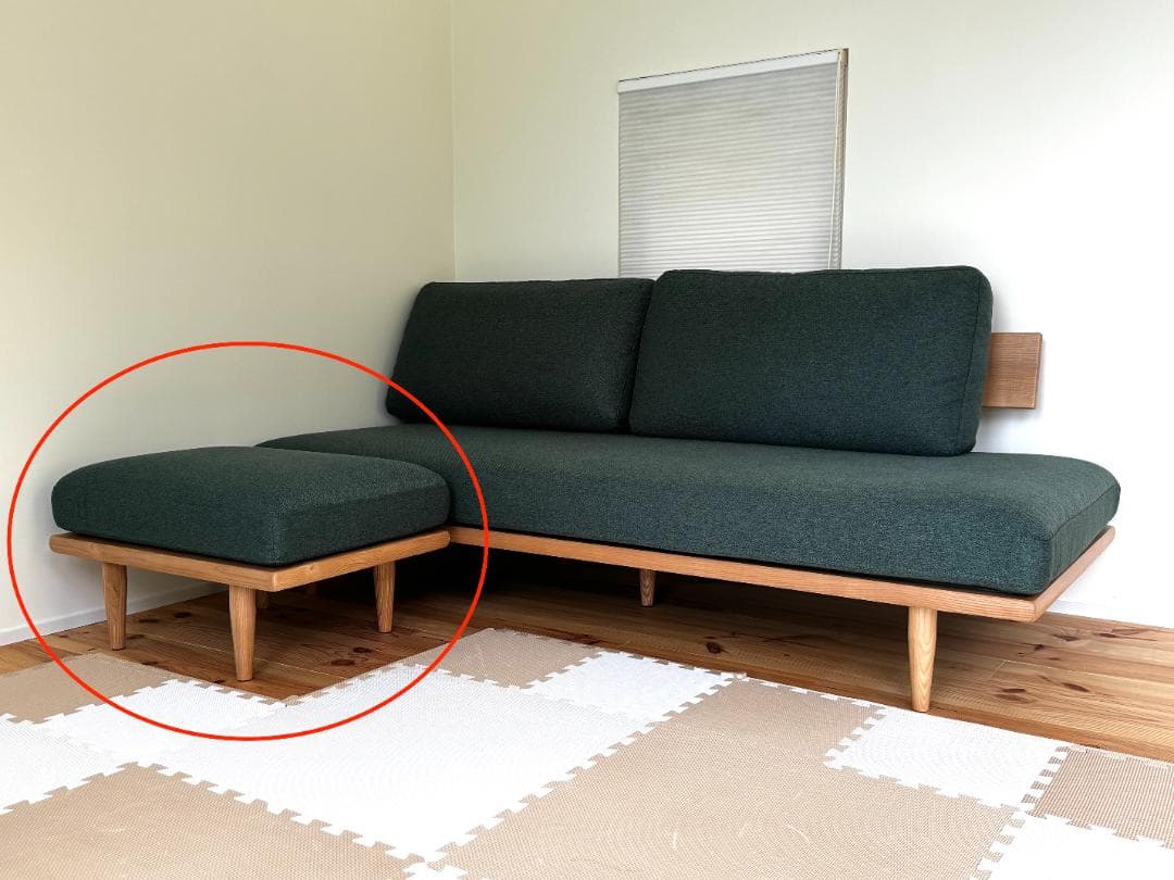 【極美品】 UNICO ZIZZI(ジッジ) ソファ & オットマン グリーン