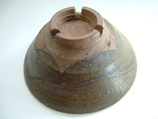 茶碗□追銘「夕月」3つ割り高台 伊羅保 平茶碗 茶道具