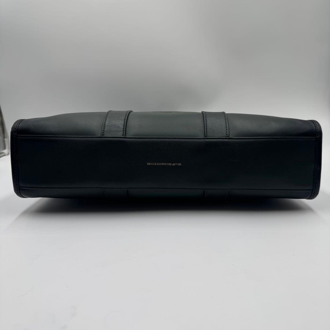 現行/未使用級✨ コーチ ゴッサム ポートフォリオ ビジネス A4 レザー 緑