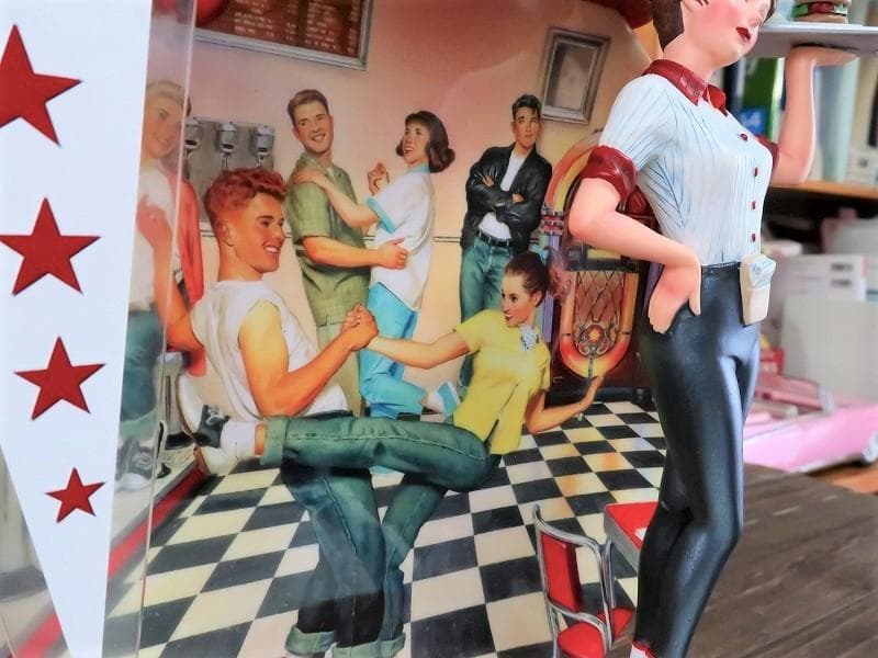 ☆コカコーラ アメリカンダイナーウェートレス 50s フィギュア ＆ プレート