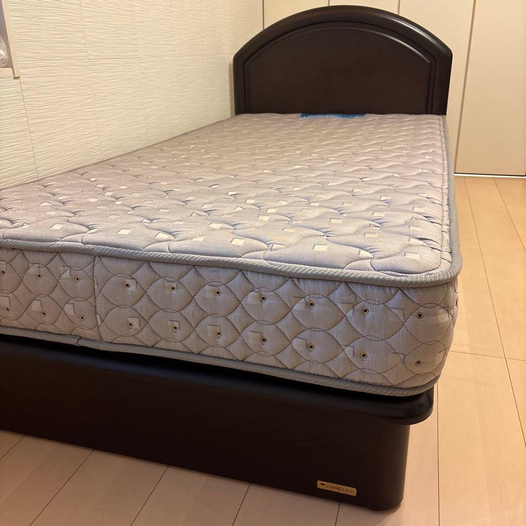 フランスベッド木製フレーム シングルベッド ・マットレスセット