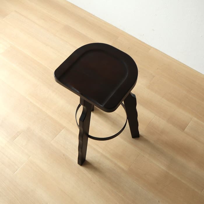 アンティーク カリモク カウンターイス 木製 ブナ材 レトロ