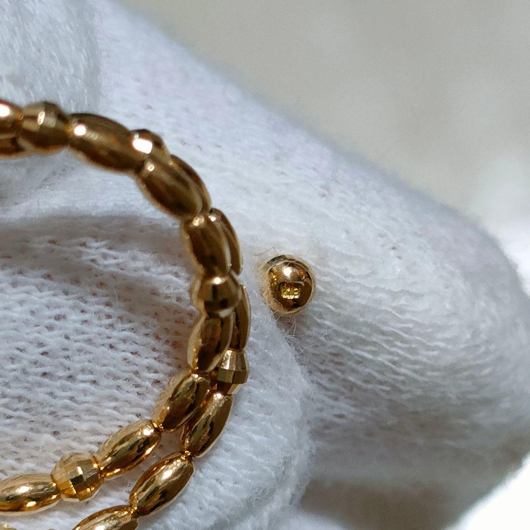 希少　K18 アコヤパールリング　天然真珠　レディースリング　指輪 ゴールド