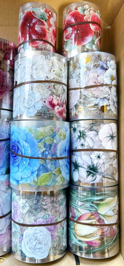 海外マステ　21巻まとめ売り　花装飾