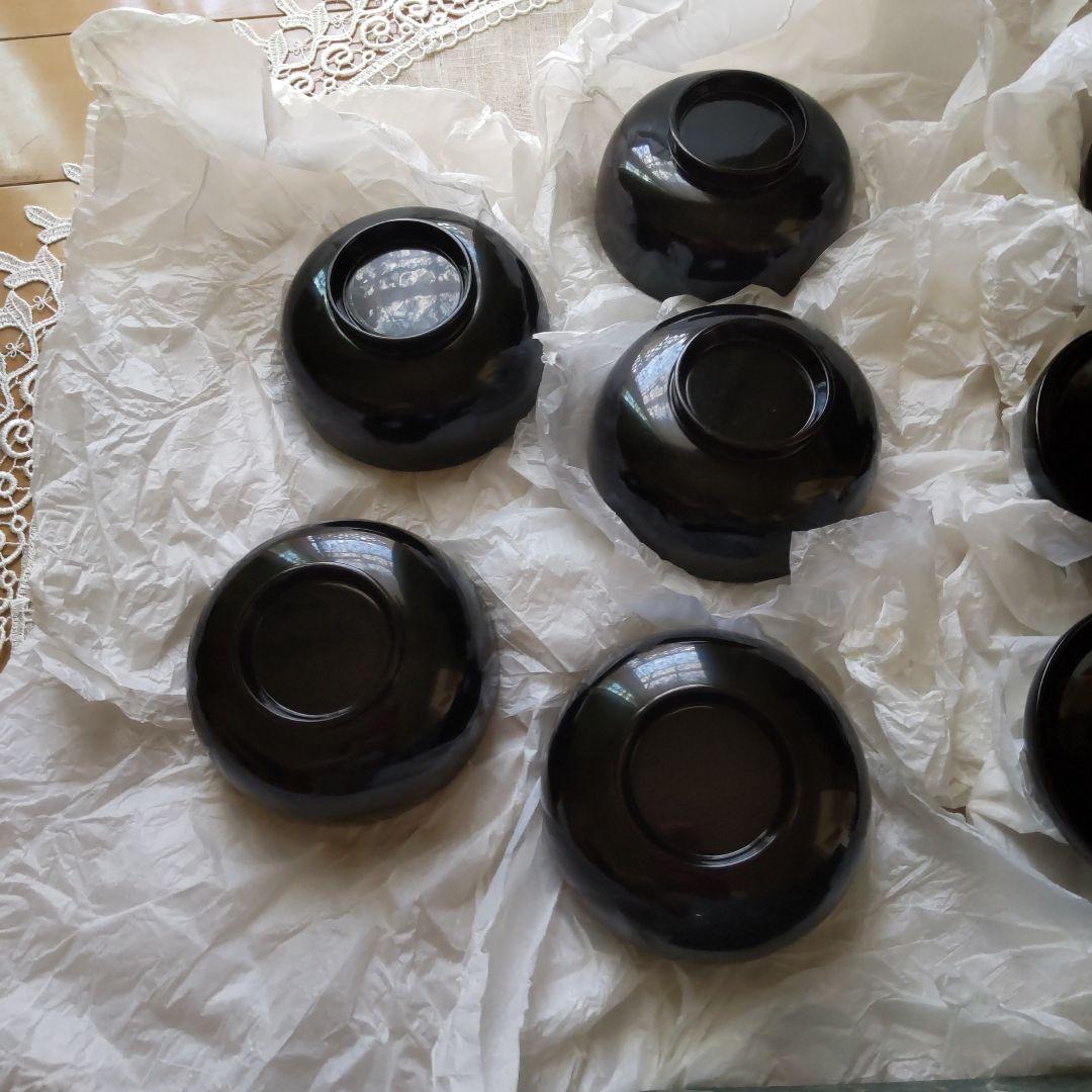 浄法寺塗　うるみ工芸　漆器 黒色椀 ５個セット 蓋付き　新品未使用