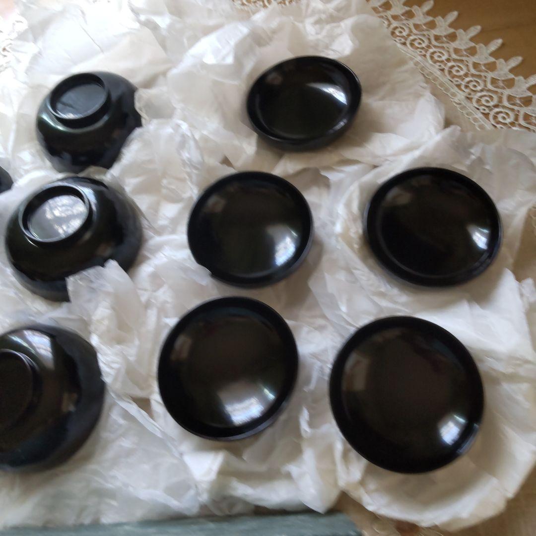 浄法寺塗　うるみ工芸　漆器 黒色椀 ５個セット 蓋付き　新品未使用