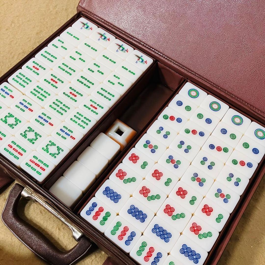 麻雀牌 セット 香港 背無垢 マージャン アイボリー MA-JONG 現状販売