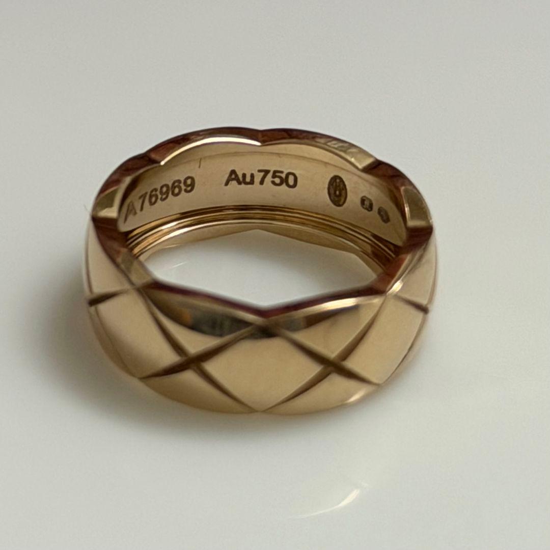 シャネル 18K ベージュゴールド ミディアムモデル ココクラッシュリング 指輪
