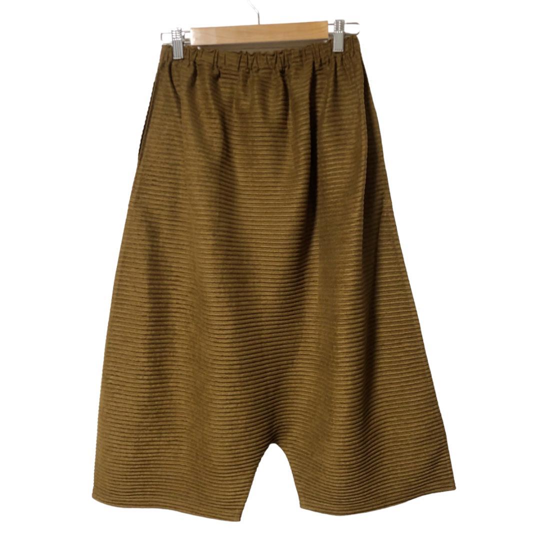 me ISSEY MIYAKE プリーツ サルエルパンツ ワイド カーキベージュ