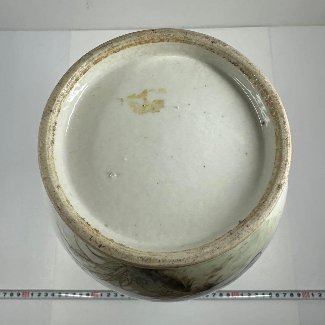 中国清時代 粉彩花鳥図花瓶 高さ35㎝ 東Y7-0421②トヒコ