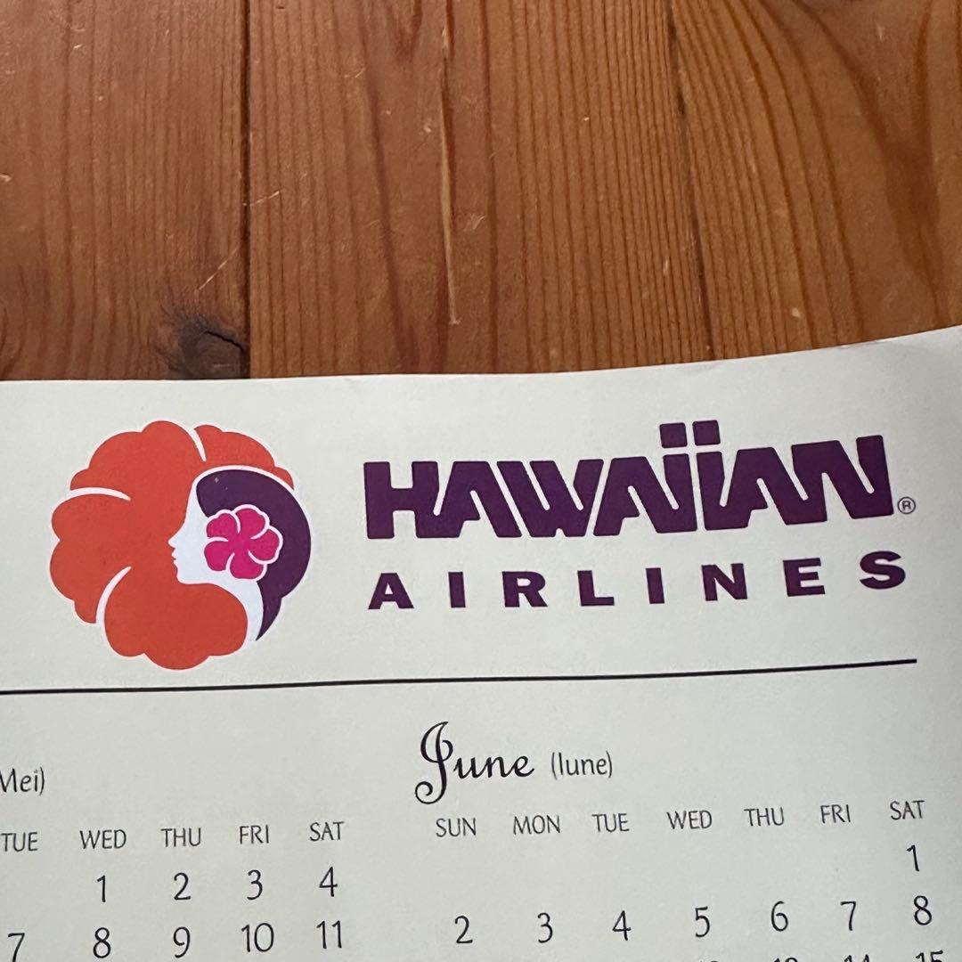 96年旧ロゴHAWAIIAN AIRハワイアン航空オリジナルカレンダーポスター4