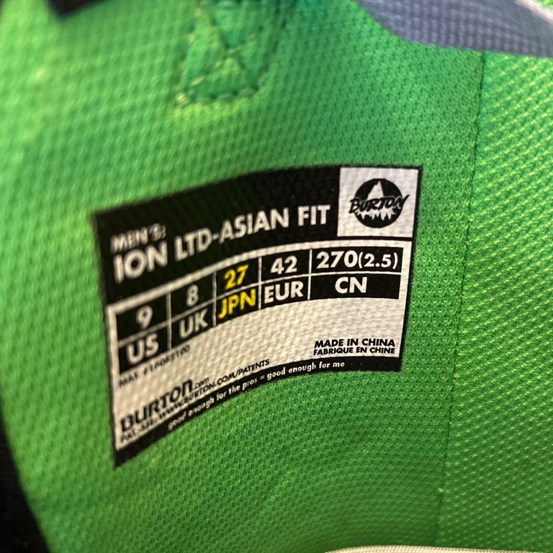 新品　未使用品　BURTON ION-LTD ブーツ 9 27 バートン　アイオ