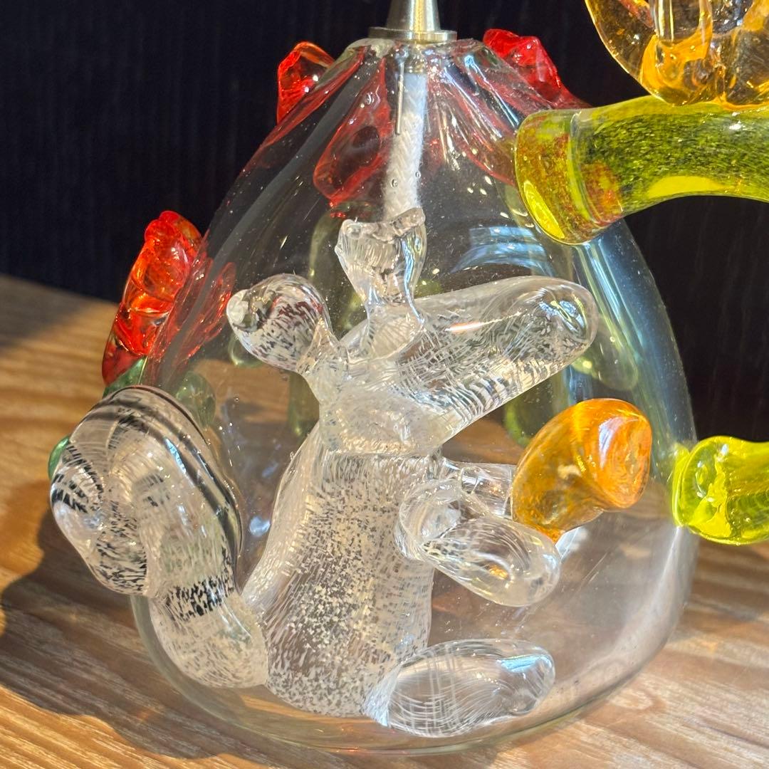 新品未使用】リスとチューリップのガラスオイルランプ（キッタヨーコ
