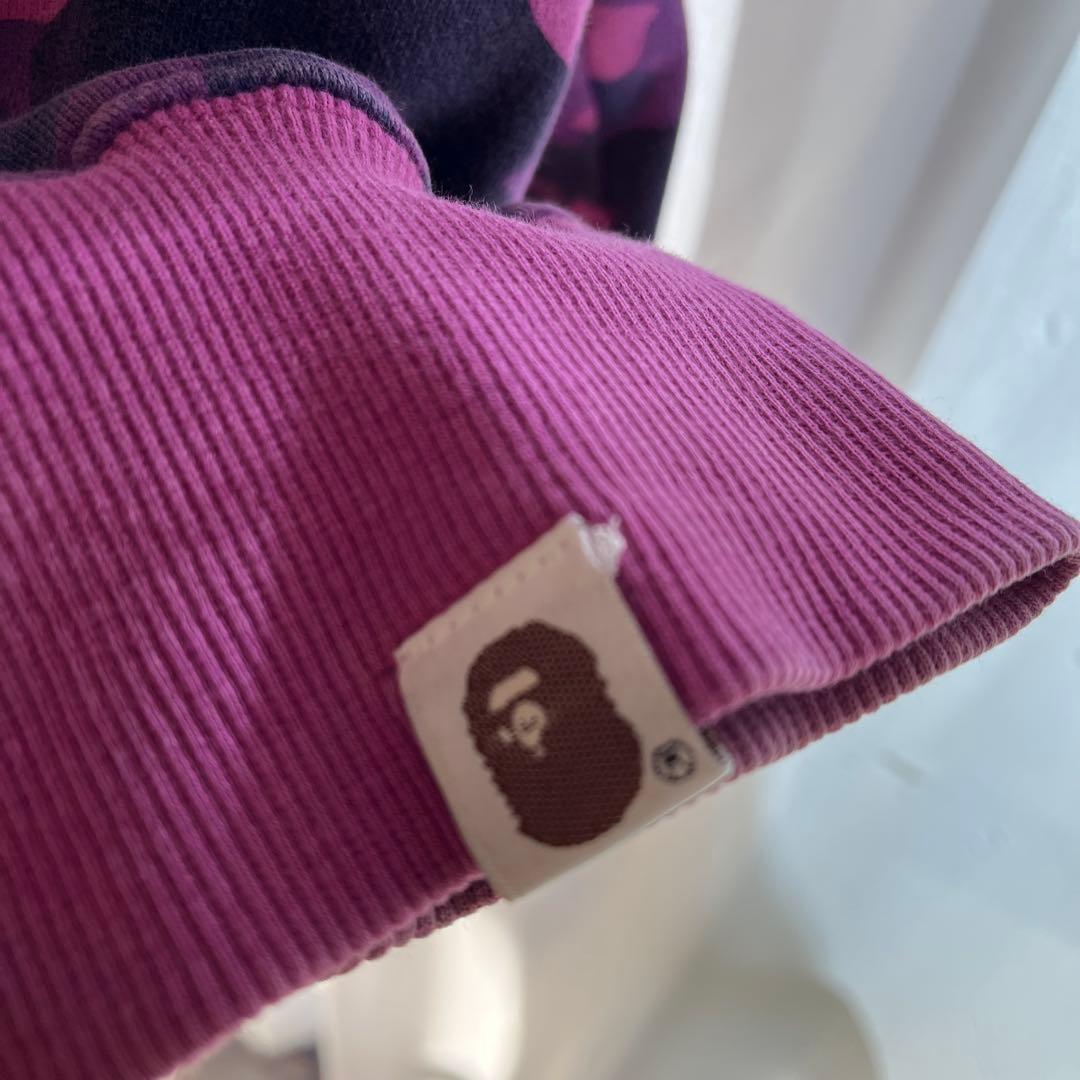 A Bathing Ape パープルカモフラージュパーカー XXL