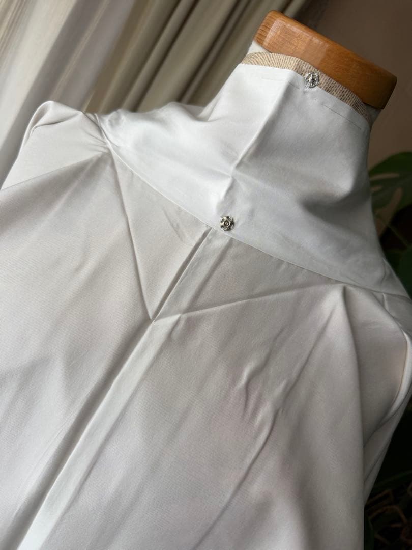 memeko様専用 正絹 白大島紬小紋 ベージュ×グレー×パープル 横双 単品