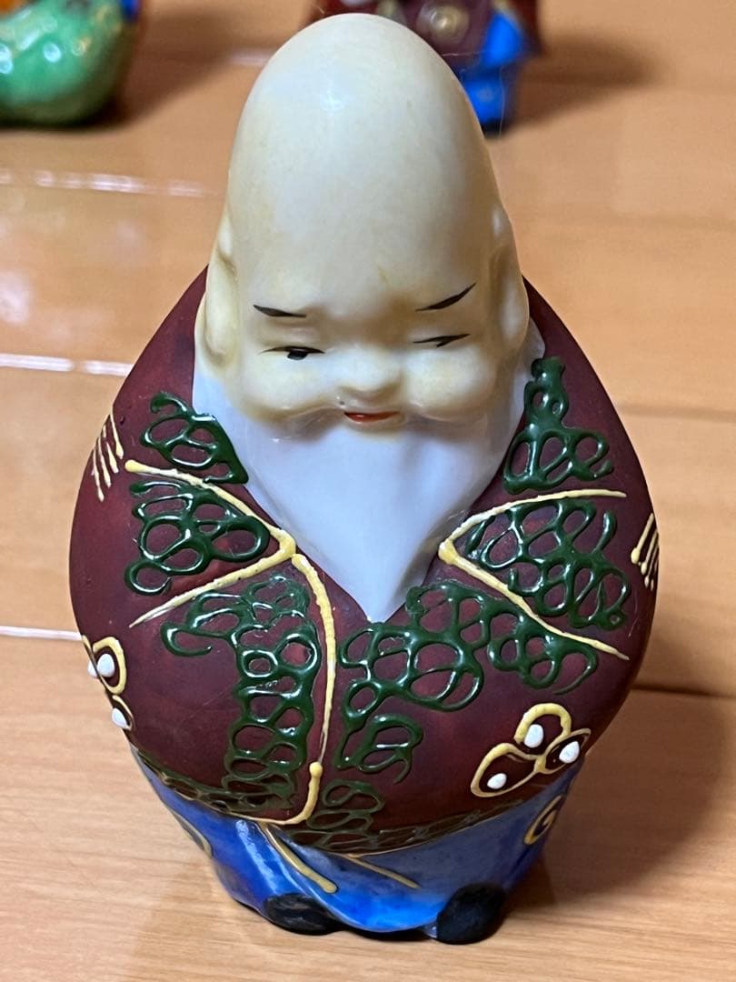 九谷焼 七福神 神様7柱セット 縁起物 置物 昭和レトロ 希少品