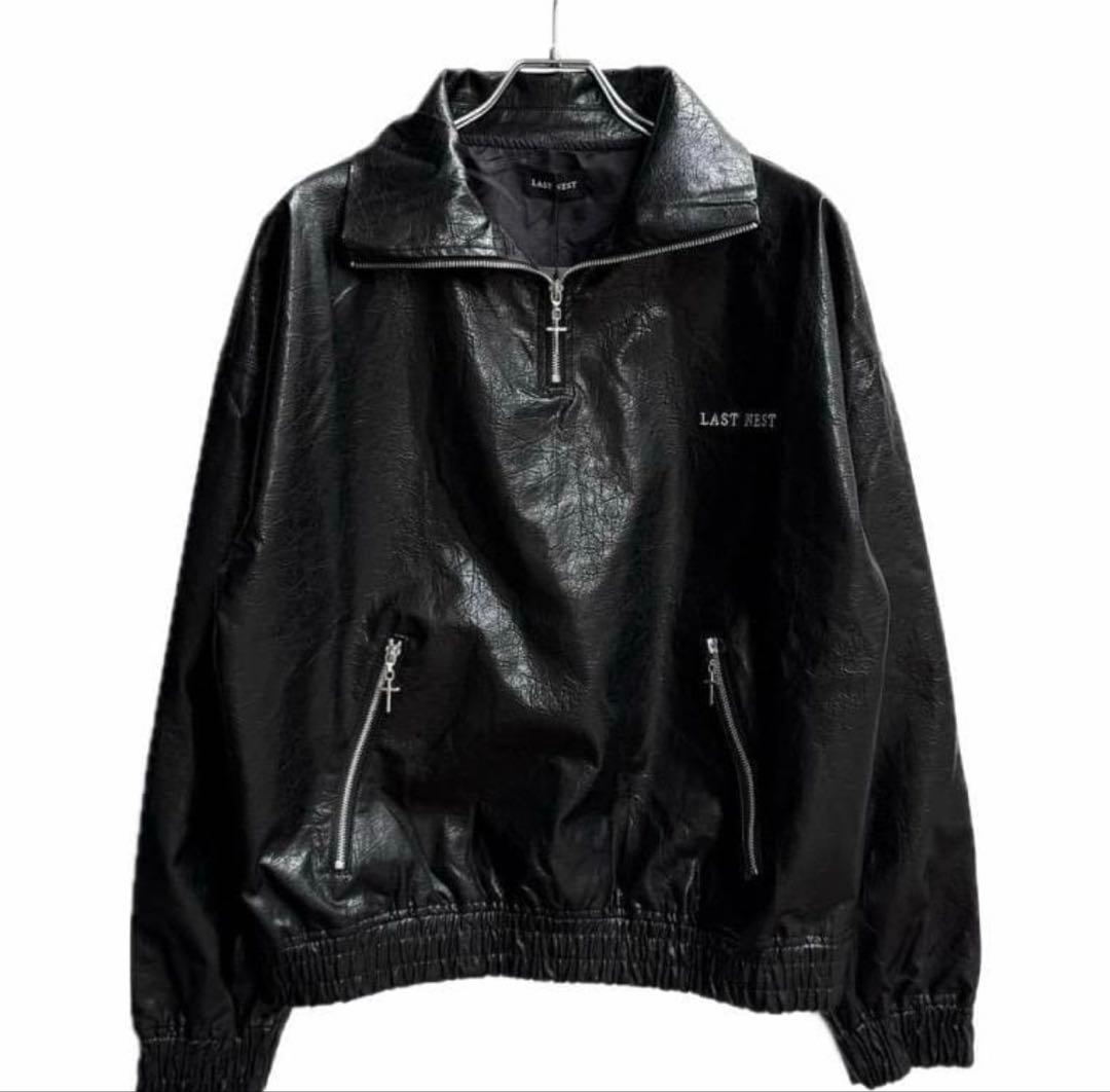 ジャケット・アウター LAST NEST Leather Half Zip Jacket