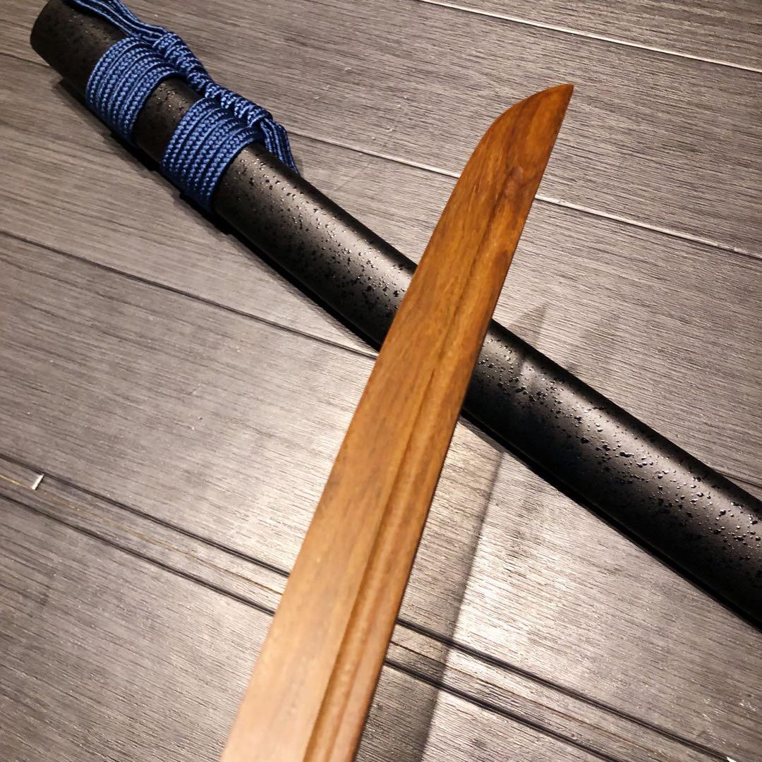 希少品　高級模造刀　ローズウッド　木刀　鞘付き木刀　拵え　高級居合刀　刀剣武具