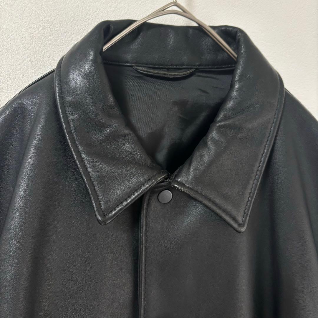 美品✨ MORGAN HOMME レザーコーチジャケット 羊革 M ブラック - メルカリ