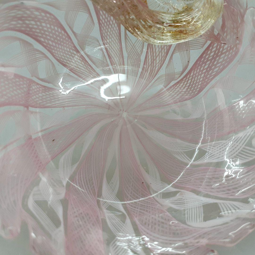 MURANO ムラノ 金彩 レース 木葉モチーフ 皿