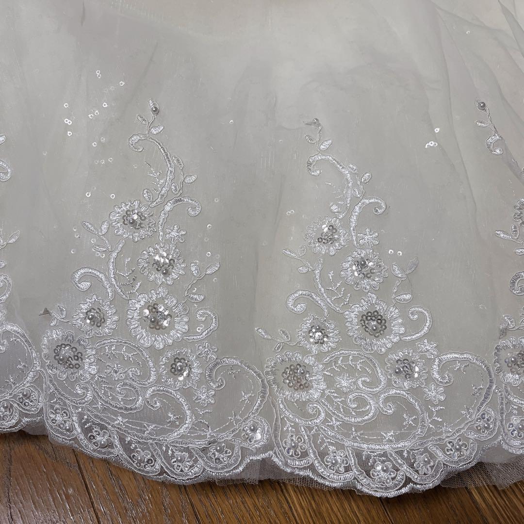 ウェディングドレス オフショルダー 5号