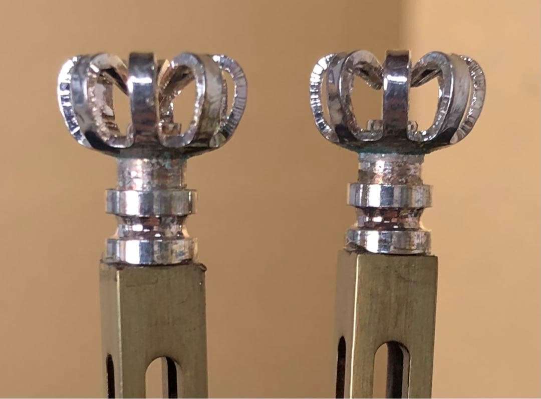 《R》菊頭四方透飾 火箸 金工師 木村清五郎 経歴書 共箱 元箱251216お5