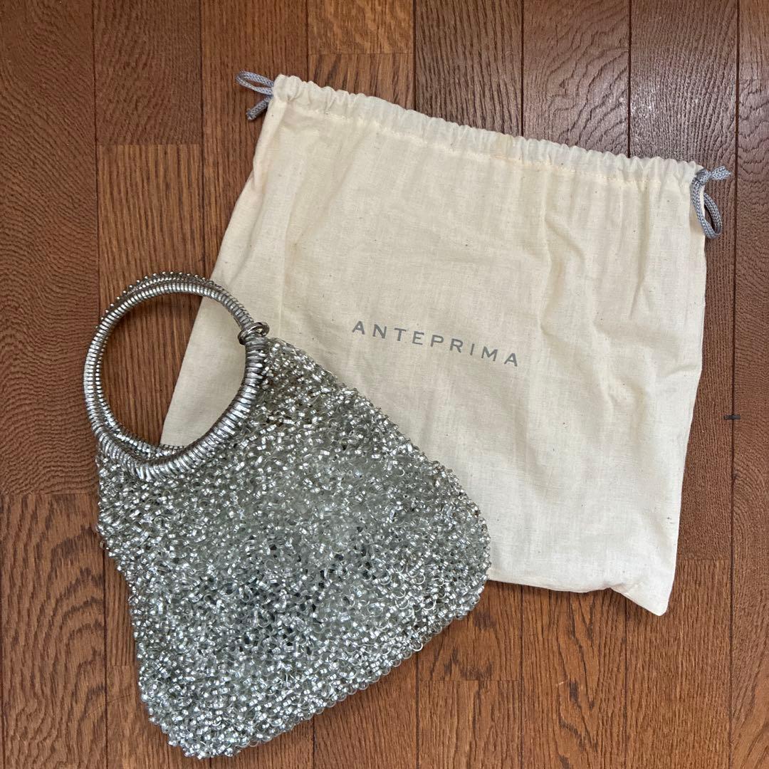 ANTEPRIMA シルバー ビーズ パーティーバッグ