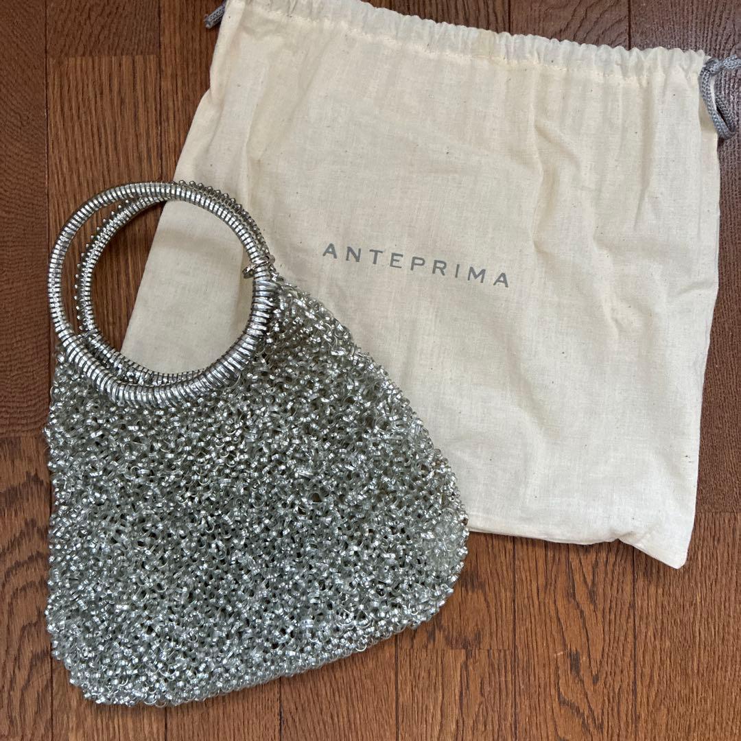 ANTEPRIMA シルバー ビーズ パーティーバッグ